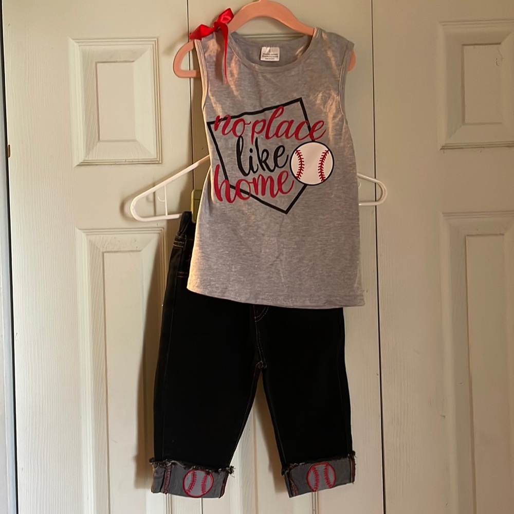 Never worn boutique baseball outfit